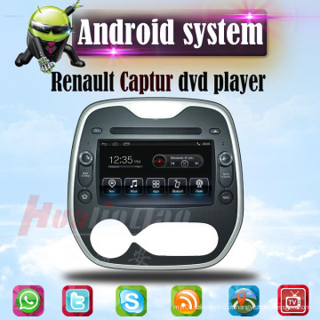 Áudio de carro para Renault Captur Sistema Android GPS DVD Player 3G WiFi
